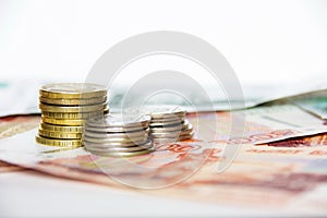 Russian money close-up