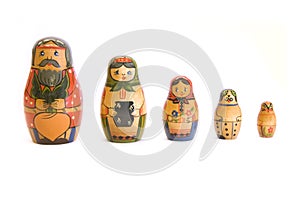 Russian nested doll family photo