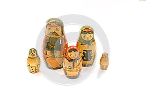 Russian nested doll family photo