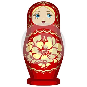 Russian Nesting Doll Red and Yellow