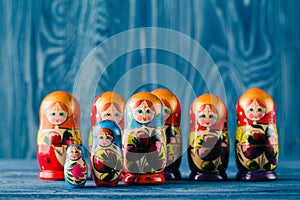 Russian nesting dolls babushkas or matryoshkas