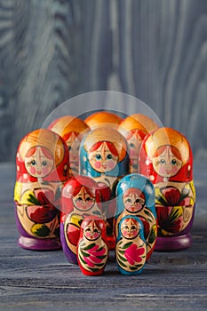 Russian nesting dolls babushkas or matryoshkas