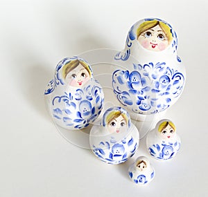 Russian nesting dolls family