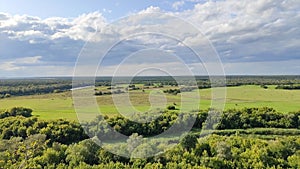 Russian open spaces in the summer day