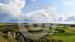 Russian open spaces in the summer day