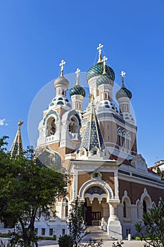 Russian Orthodox Cathedral in City of Nice, France