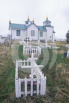 Russian Orthodox Church built in 1901 in Alaska on the Kenai Peninsula