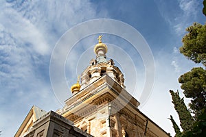 The Russian Orthodox Church of Maria Magdalene, Jerusalem, Israel.