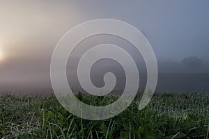 Russian orthodox monastery at sunrise.