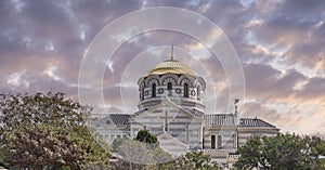 The Russian Orthodox Saint Vladimir Cathedral, Chersonesos Taurica, Sevastopol, Crimean Peninsula