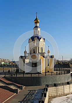 A Russian orthodox temple