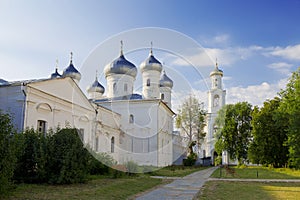Russian orthodox Yuriev Monastery in Veliky Novgorod