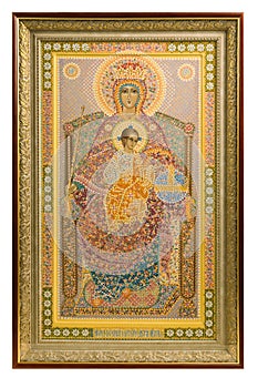 Russian orthodoxy icon over white photo