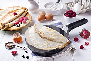 Russian pancake blini photo