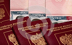 Russian passport Visas v3