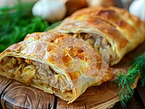 Russian Pirog with Cabbage