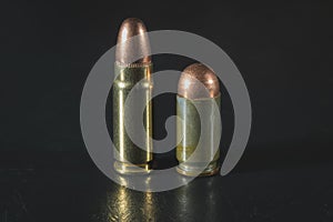 Russian pistol calibers, cartridges 7.62x25 mm for TT and 9x19mm for PM