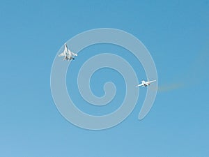 Russian plane fighter Su-35 Flanker-E