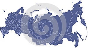 Russian regions vector map