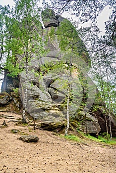 Russian reserve Stolby Nature Sanctuary. Near Krasnoyarsk