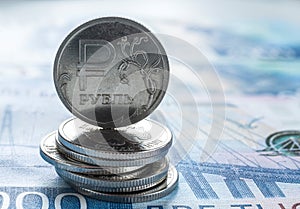 Russian roubles coins