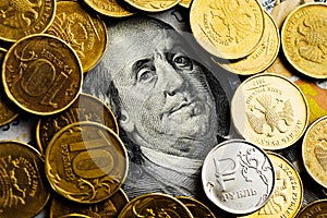 Russian roubles coins