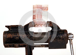 Russian Ruble in the grip of economic crisis