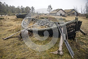 Russian scene; Tersky coast of the White sea. Historical and Ethnographic Complex Tony