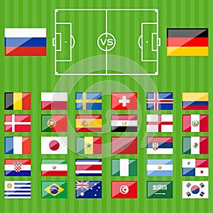 Russian soccer game national teams