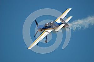 Russian sports aircraft Sukhoi Su-29 in flight