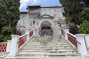Russian St. Pantaleon Orthodox monastery at Mount Athos photo