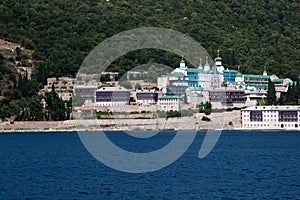 Russian St. Panteleimon Orthodox monastery at Mount Athos, Halkidiki , Greece