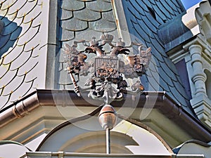 Russian state coat double-headed eagle.