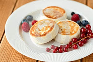 Russian Syrniki, Cottage cheese fritters or pancakes