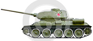 Russian tank T-34 from World War II