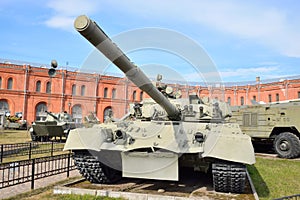 Russian tank T-80 in Military Artillery Museum. photo