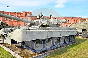 Russian tank T-80 in Military Artillery Museum. photo