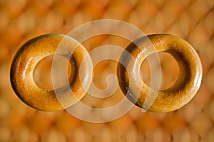 Russian traditional bagels with bublik background