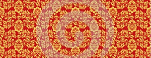 Russian traditional decor, seamless pattern vector
