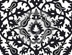 Russian traditional floral ornamental pattern