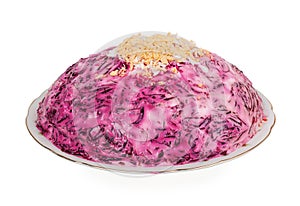 Russian traditional herring salad