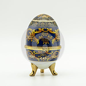 Russian typical decorated eggs photo