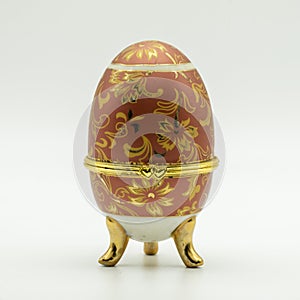 Russian typical decorated eggs photo