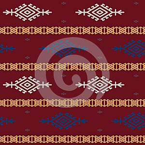 Russian, ukrainian and scandinavian national knit pattern, seamless vector illustration