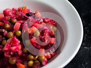 Russian vinaigrette salad of seasonal vegetables