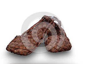 Russian wicker bast shoes