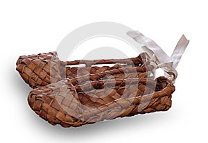 Russian wicker bast shoes