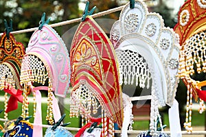 Russian woman's old traditional headdresses