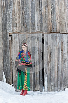 Russian woman in a traditional dress