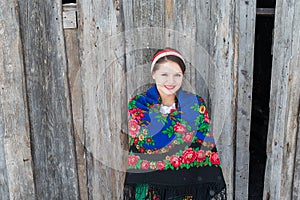 Russian woman in a traditional dress